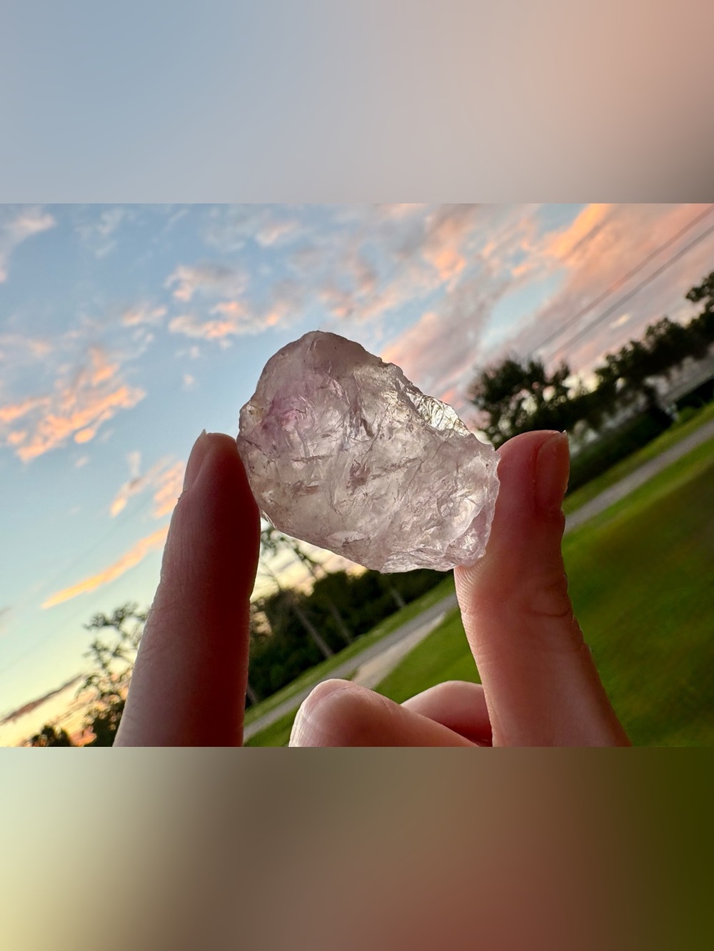 Raw Light Pink Amethyst Crystal Piece
